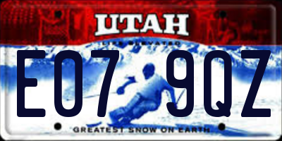 UT license plate E079QZ