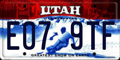 UT license plate E079TF