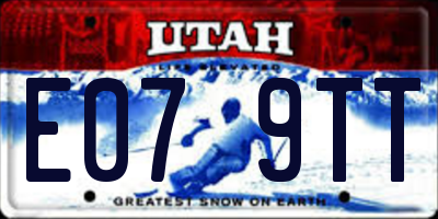 UT license plate E079TT