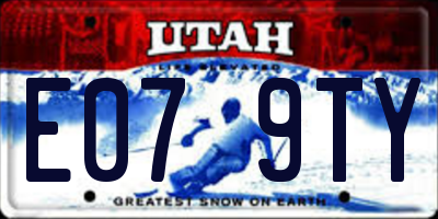 UT license plate E079TY