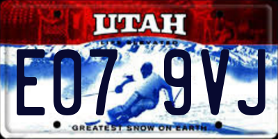 UT license plate E079VJ