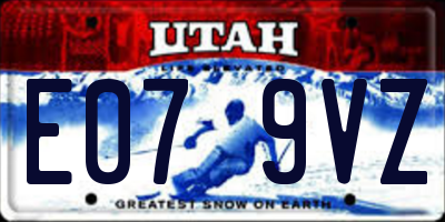 UT license plate E079VZ