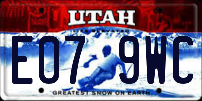 UT license plate E079WC