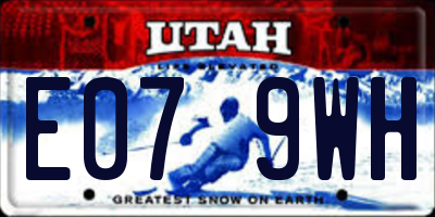 UT license plate E079WH