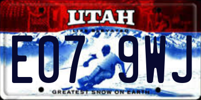 UT license plate E079WJ