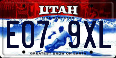 UT license plate E079XL