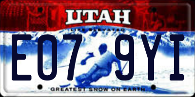 UT license plate E079YI