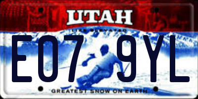 UT license plate E079YL