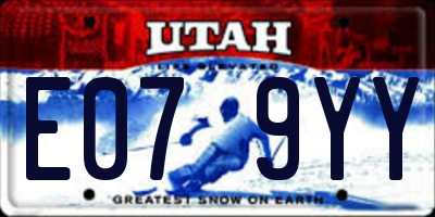 UT license plate E079YY