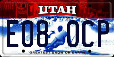 UT license plate E080CP