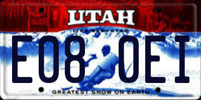 UT license plate E080EI