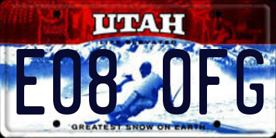 UT license plate E080FG