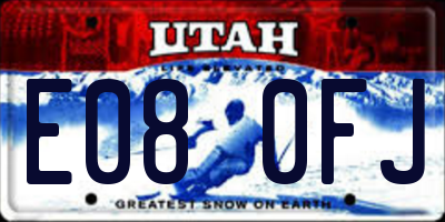 UT license plate E080FJ