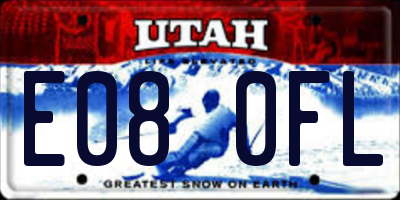 UT license plate E080FL
