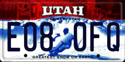 UT license plate E080FQ