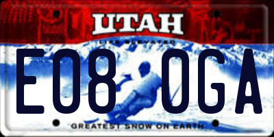 UT license plate E080GA