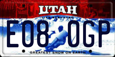 UT license plate E080GP