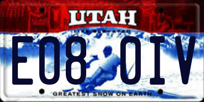 UT license plate E080IV