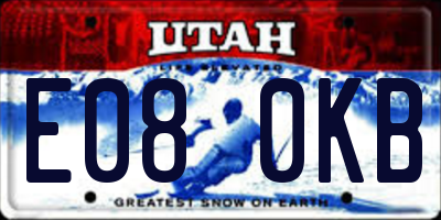 UT license plate E080KB