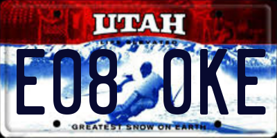 UT license plate E080KE
