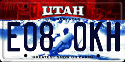 UT license plate E080KH