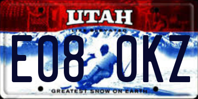 UT license plate E080KZ