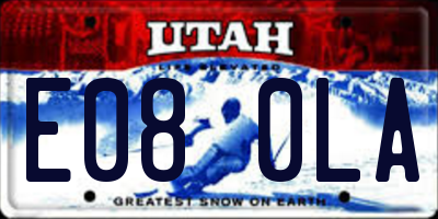 UT license plate E080LA