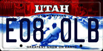 UT license plate E080LB