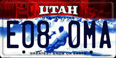 UT license plate E080MA