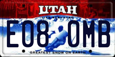 UT license plate E080MB