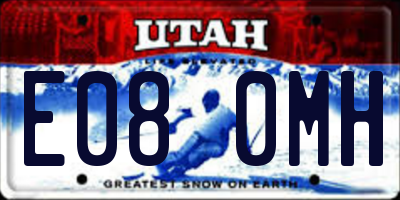 UT license plate E080MH