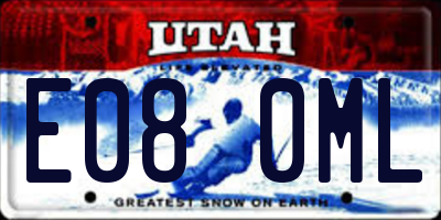 UT license plate E080ML