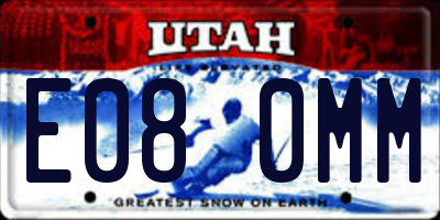 UT license plate E080MM