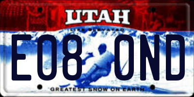UT license plate E080ND