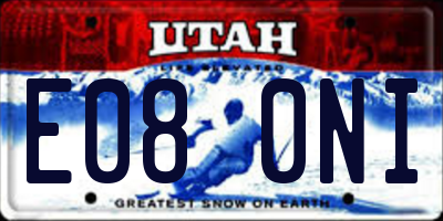 UT license plate E080NI