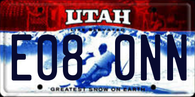 UT license plate E080NN