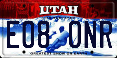 UT license plate E080NR