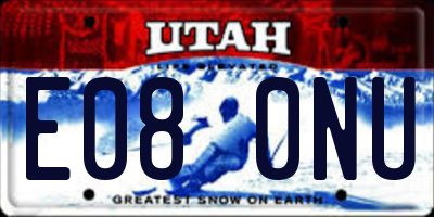 UT license plate E080NU
