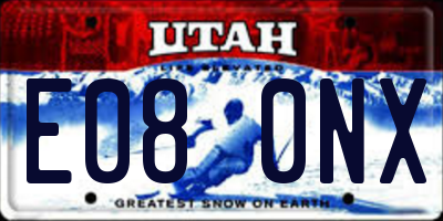 UT license plate E080NX
