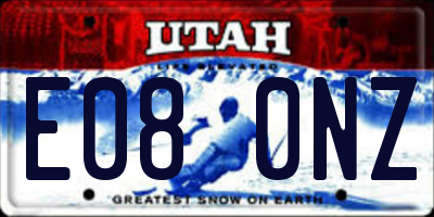 UT license plate E080NZ