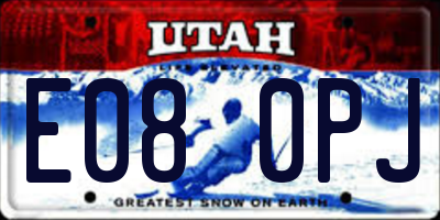 UT license plate E080PJ