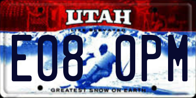 UT license plate E080PM