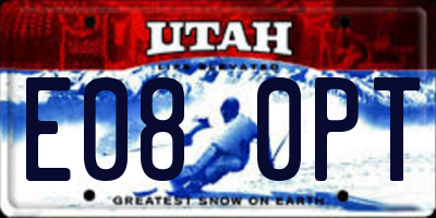 UT license plate E080PT