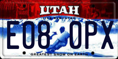 UT license plate E080PX