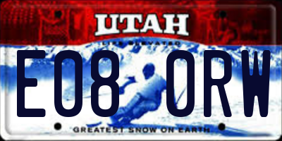 UT license plate E080RW