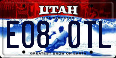 UT license plate E080TL
