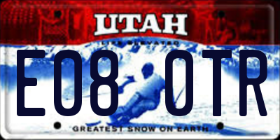 UT license plate E080TR
