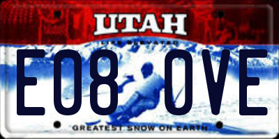 UT license plate E080VE