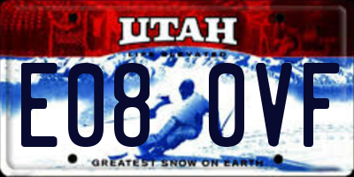 UT license plate E080VF