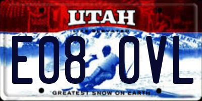 UT license plate E080VL